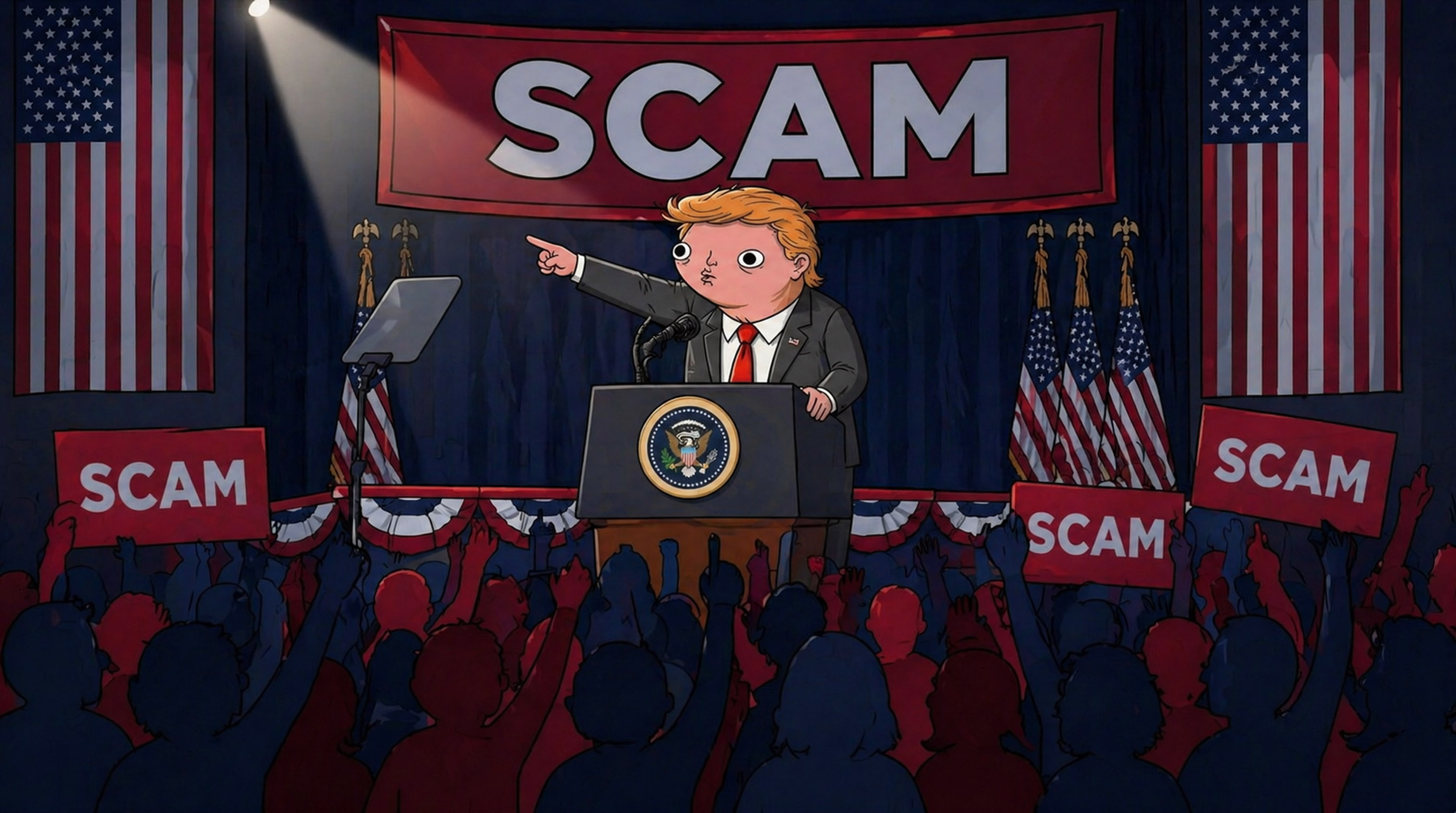 Scam President Logo